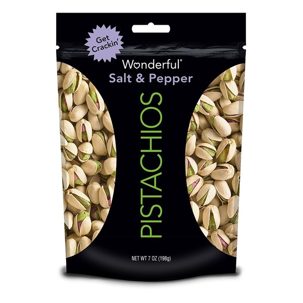 Wonderful Pistachios, Salt and Pepper Flavored, 7 Ounce Resealable Pouch