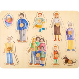 small Foot Wooden Puzzle with Detailed Family Theme, from 12 Months, 11501
