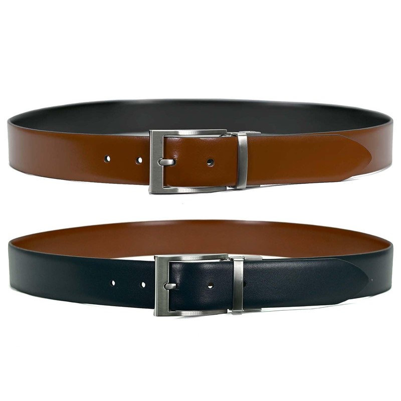 LLOYD Men's Leather Reversible Belt 35mm, Cognac-black