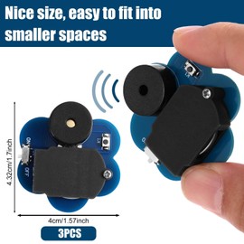 3pcs Prank Cricket Noise Maker, Flower Shaped Hidden Annoying Beeping Device with 16 Sounds for Office Home School Car & Party Gag Gifts (Blue)