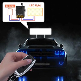 Cerhot 100m Wireless Remote Switch DC 12V/24/36/48/72V 30A RF Remote Control Light Switch for Water Pumps, Cars, Motorcycles, Security Systems, Roller Gates, Fences (100m 2V1 DC 12V-72V)