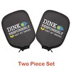 PWHAOO 2PC Pickleball Paddle Covers Funny Pickleball Paddle Pouch Gift