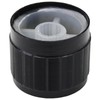 6mm Splined Hole Black Aluminium Amplifier/HiFi Control Knob Pack of