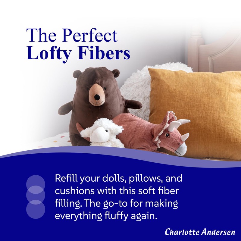Charlotte Andersen 1KG Hollow Fibre Stuffing, High Grade Multipurpose Filling