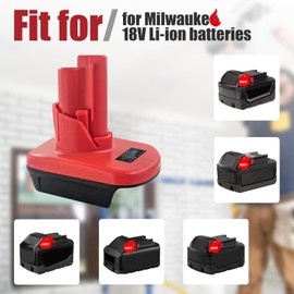 Battery Adapter for Milwaukee 18V M18 to 12V M12 Tool Use, for Milwaukee 18V Battery Convert to 12V Tools Adapter- ML18M12 Adaptor (Adapter Only)