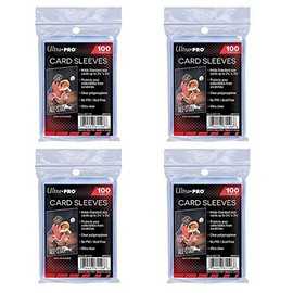 Ultra Pro Pack of 400 Ultra Pro standard regular soft penny card sleeves for trading cards such as Pokemon, Magic, sports cards, standard size, transparent