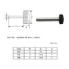 M6 x 25 Male Thread Knurled Screw Hand Tightening Screw
