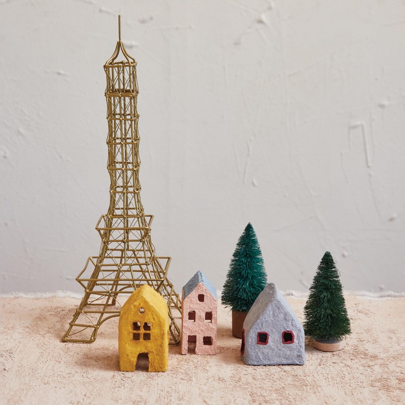 Creative Co-Op Decorative Wire Eiffel Tower, Antique Brass