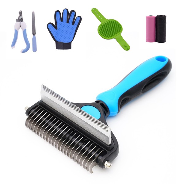 Pet Grooming Kit, Deshedding Brush, dog brush for shedding, dematting