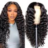 SupWig Deep Wave Human Hair Wig, 13x4 HD Lace Front