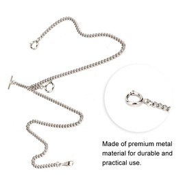 Wosune Vintage Pocket Watch Chain, Metal Bag, Retro Vintage Pocket Watch Chain as a Watch Holder for Your Love of Family (Silver), vintage