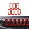 Front Grill Inserts Grille Cover Frame Trims for 2014-2018 Jeep