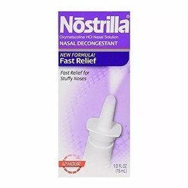 Nostrilla Nasal Decongestant Spray Fast Relief For Stuffy Noses 0.5 Oz Pack of 6