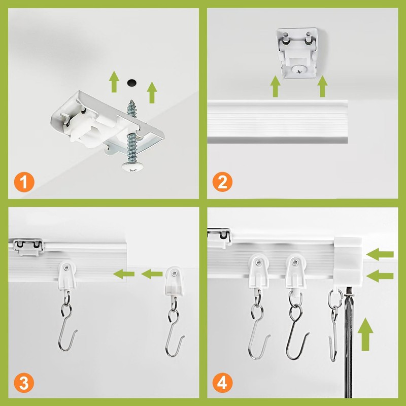 KXLife Flexible Ceiling Mount Curtain Track (20 ft), Hospital Curtain