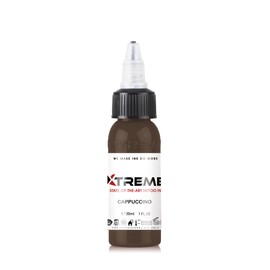 Xtreme Tattoo Ink, Versatile Medium Viscosity for Precision Tattooing, Rich Hue, Quick Healing, Acrylic-Free, Water Based, Highest Safety Stards - Ready-to-Use Tattoo Ink (Cappuccino, 1 oz)
