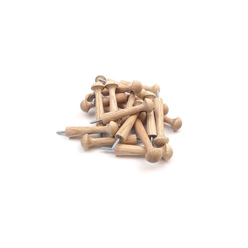 Screw in Oak Shaker Peg 3.5" - (Pack of 20)