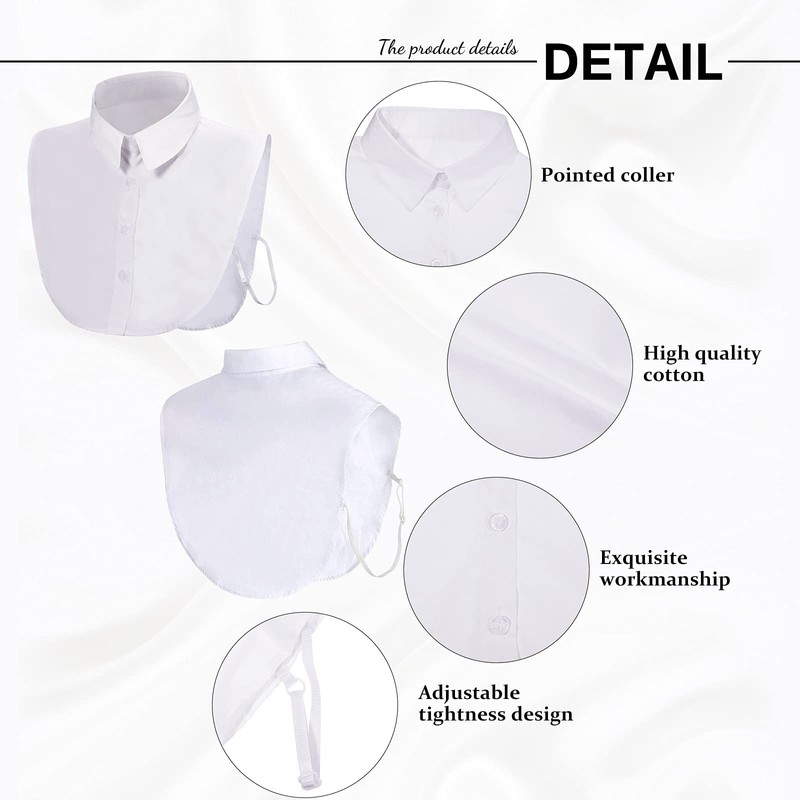 SATINIOR 4 Pcs Detachable Dickey Fake Collar Half Shirt False