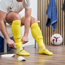 Soccer Grip Socks In Both Youth And Adult Sizes - Variety Of Colours To Match Your Team Uniform & Sleeve Socks - Great Accessory To Go With Mini Shin Guards And Sleeve Socks - Yellow - Child
