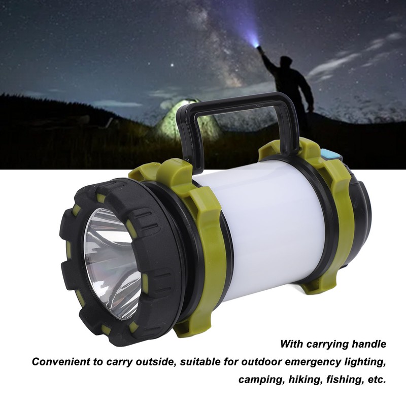 Rechargeable Spotlight Flashlight USB LED Super Bright Handheld Camping Lantern