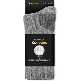 2-3 Pairs of Extremely Robust and Warm Full Plush Socks With Alpaca Wool or Cotton With Cordura®, grey