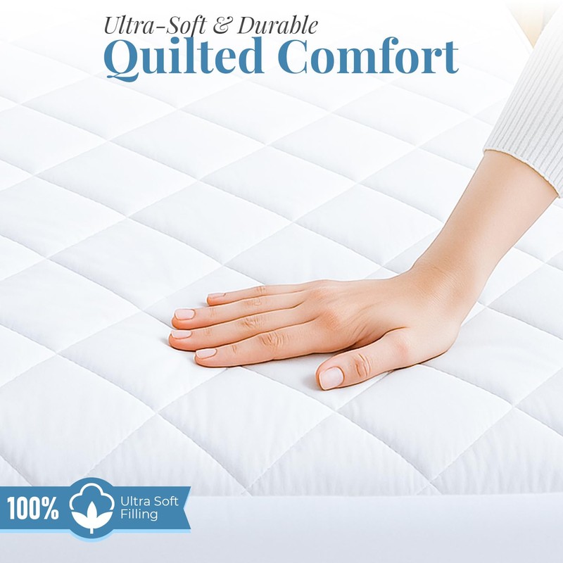 Acrali Home Quilted Small Single Mattress Protector, UltraSoft 3-Layer Design