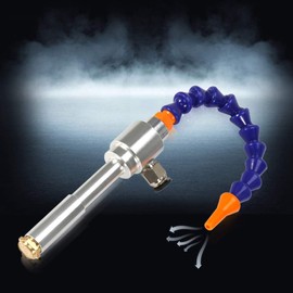 Cold Air Gun with Flexible Swirl Tube, 130 mm Aluminium Alloy Mechanical Process, Mini Cold Air Dry Cool Gun Plus Flexible Tube for Local Cooling