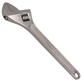 WEDO Stainless Steel Adjustable Wrench Spanner, Anti-Corrosion, High Strength,Precision Milled Jaws for Max Gripping Power, DIN Standard,Die-forged, Rust-Proof, Durable, 46mmx375mm, 15" Length