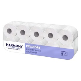 VEPATIM 10 Rollen Toilettenpapier weiß Recycling 2-lagig Professional Comfort 200 Blatt