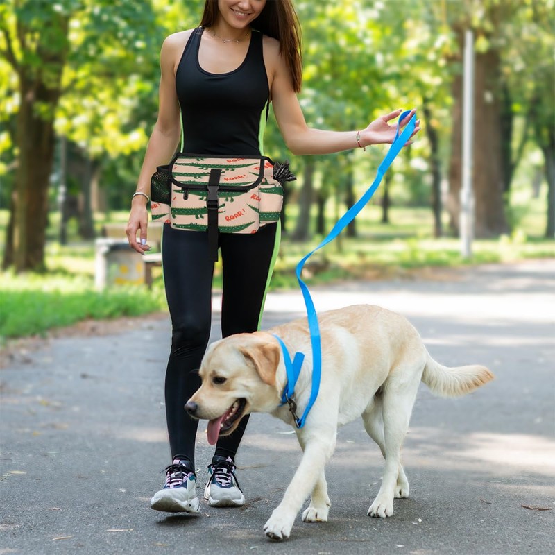 POFATO Funny Crocodiles Dog Treat Pouches for Pet Training Waist