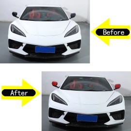 MODY Red ABS Car Exterior Side Mirror decorative Cover Caps For Corvette C8 2020-2025
