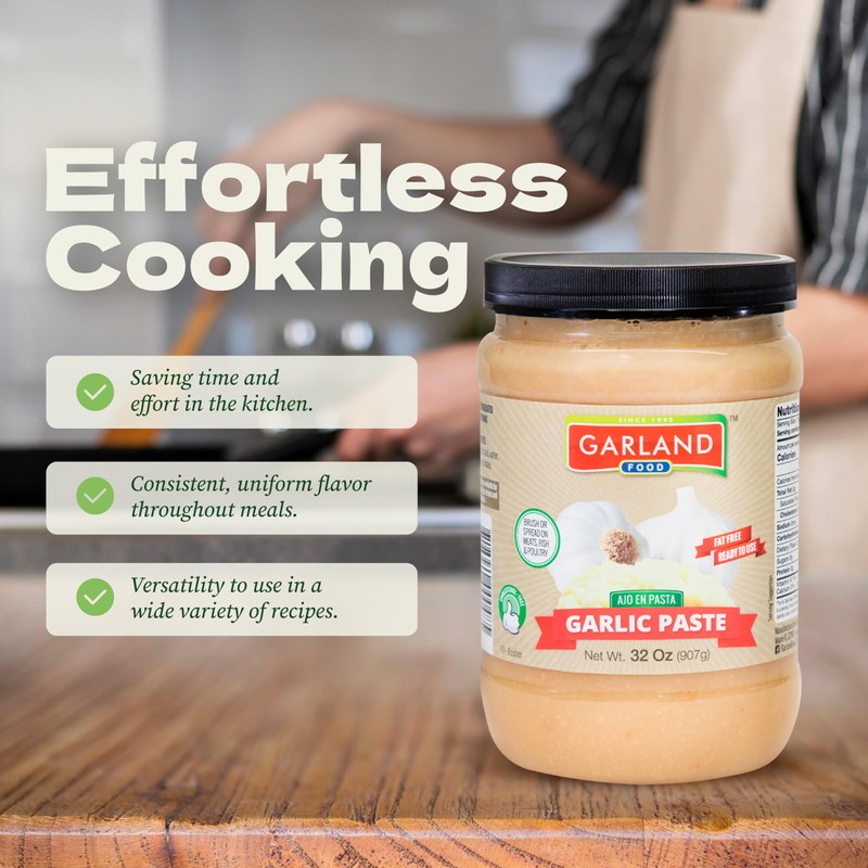 Garland Food Garlic Paste 32 oz – Smooth & Flavorful