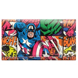 CAPTAIN AMERICA Captain America Comic Worn Red Wallet, red, Tri-Fold