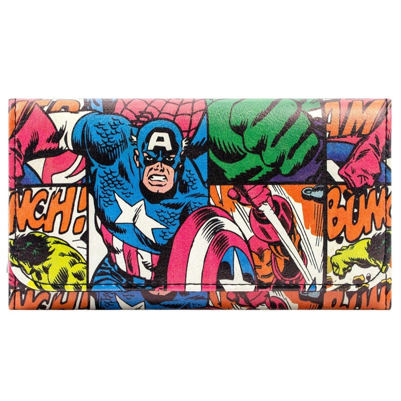 CAPTAIN AMERICA Captain America Comic Worn Red Wallet, red, Tri-Fold