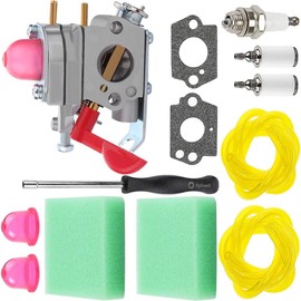 ZAMDOE 530071811 Carburetor Replacement for Poulan Pro PP025 PP125 P4500 P4500F PP258TP PP25E 25cc Trimmer, for Craftsman 358791010, Replace for ZAMA # C1U-W19