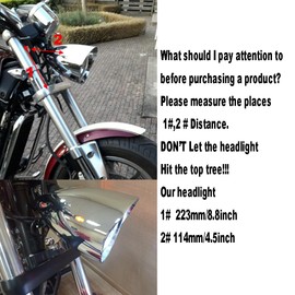 5 3/4 inch Bullet headlight Motorcycle LED Visor Top 10mm Tri Bar 5.75" For Harley Sportster Dyna Softail Bobber Chopper Custom