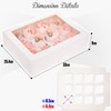 Gcardist Auto-pop Up 12 Cupcake Boxes with Window White 6