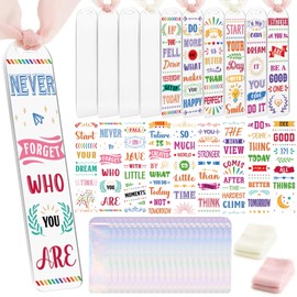 Dazoratix Inspirational Acrylic Bookmark Blanks - 60 Pcs Bookmarks Making Kit for Women Bulk Aesthetic Page Markers Gifts for Reading Book Lovers Teens Kids Students Teacher School Graduation Supplies