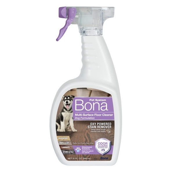 Bona Pet System Multi-Surface Floor Cleaner Spray, Dog Formulation, 32 Fl Oz