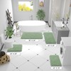 OLANLY Toilet Rugs U-Shaped 24x20, Extra Soft Absorbent Chenille Contour