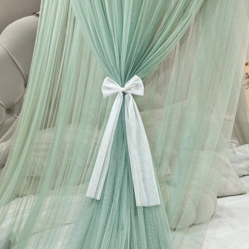 AIKASY Princess Bed Canopy for Girls – Double Layer Sheer