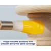 Zibra Round Paint Brush for Curved Surfaces and Ornate Details,