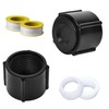 JZAHYUK 2 Pcs Black Plastic Low Point Drain Seals Caps