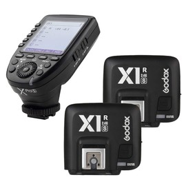 Godox XPro-S 2.4G TTL Wireless Flash Trigger Wirless X System High Speed with Large LCD Screen Transmitter + 2 x GODOX X1R-S Controller Receiver for Sony Camera