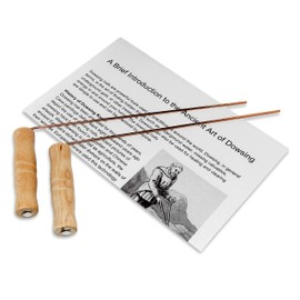 On The Fly Dowsing Rods Set | Pure Copper | Premium Wooden Handles, Ghost Hunting, Underground Water, Gold, Paranormal Activity, Instructions Included | Made in USA