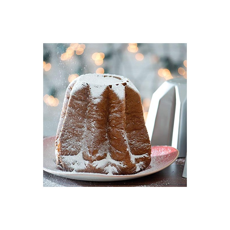 Decora Anodised Aluminium Pandoro Mould, Silver, 16 x 21 x