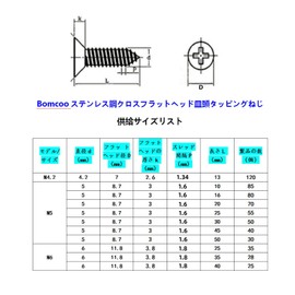 Bomcoo Stainless Steel Flat Head Countersunk Head Self Tapping Screws M5, Nominal Diameter 0.2 inch (5 mm) Length, 0.8 inch (20 mm), 70 Pieces (5mm*20mm, Silver M5)