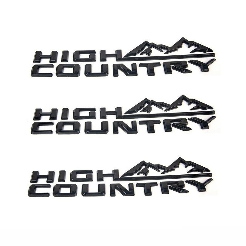 3X 2019-2023 Tahoe Silverado High Country Fender Tailgate Letter Logo