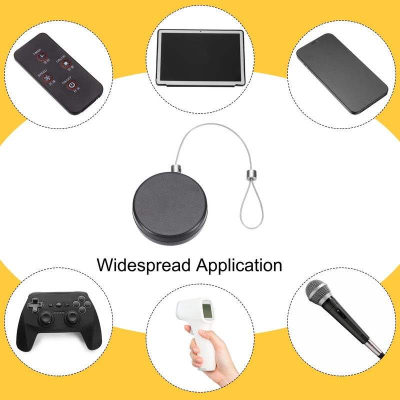 sourcing map 3.3ft Retractable Cable Lock with Latch Remote Control
