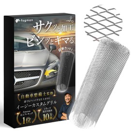 Fogman Front Grille Net, Mesh, Car, Aluminum, Custom, Universal, Mesh Width 0.16 x 0.31 in (4 x 8 mm) - 0.39 x 0.79 in (10 x 20 mm), 0.31 x 0.63 in (8 x 16 mm), Silver