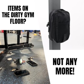 Magnetic Bag Company - Black Crossbody Bag Sling Chest Bag for Men and Women | Magnetic Gym Bag for Gym, Travel, Work, and Sports | Keep Your Items Off the Dirty Gym Floor with Magnetic Attachment